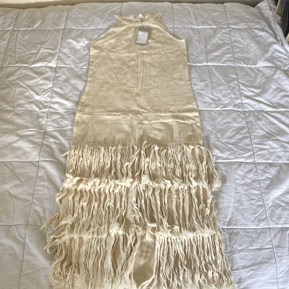 BNWT ZARA cream fringe dress - Picture 5 of 13
